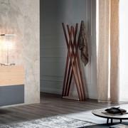 Oscar wooden coat stand by Cattelan, with Travertine marble base