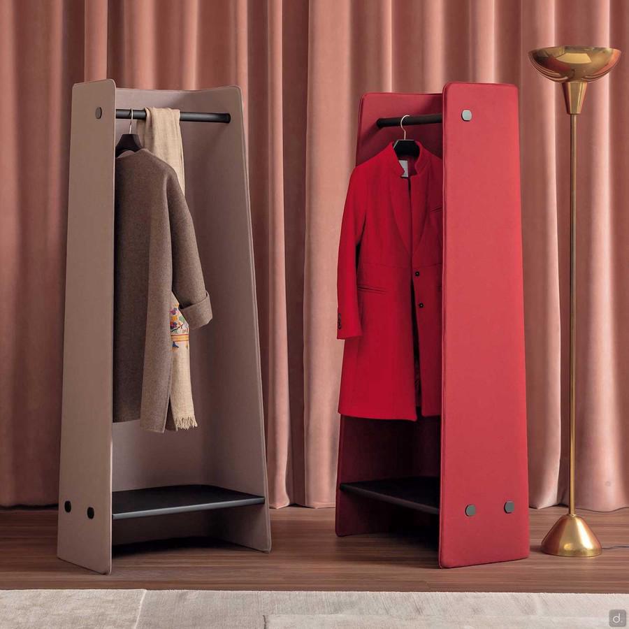 Designer coat stand covered in fabric Parentesi by Bonaldo