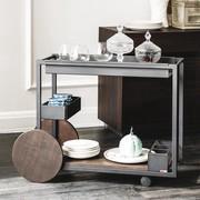 Bottle serving trolley with design wheels Brandy by Cattelan 