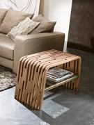 Solid wood coffee table Grover, sofa side model