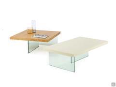 Nouvelle wooden coffee table with glass legs