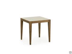 Damon square coffee table with sand-coloured Cimento resin top