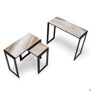 Kitano set of three coffee tables with Keramik stone top