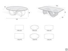 Coffee Table Seraphina - Model and Dimensions