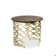 Isidoro round classic smoke coffee table by Cantori