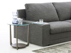 Allen round sofa side table