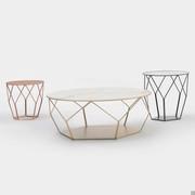 Arbor ceramic round coffee table by Bonaldo also available with base in painted metal