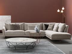 Round ceramic coffee table for living room Arbor by Bonaldo