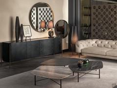 Shaped coffee table with wrought iron legs Shanghai by Cantori