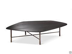 Coffee table Shanghai with wooden top in black ash finish