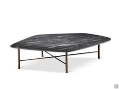 Coffee table Shanghai with Black Cosmic marble top 