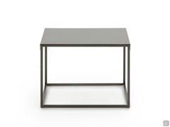 Coby square h.40 coffee table in Graphite painted metal with matching top