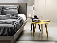 Pair of round Colorado coffee tables for bedside use