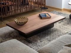 Designer coffee table Idem in canaletto walnut veneer wood - customer photo