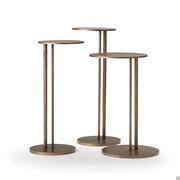 Set of three Sting end tables by Cattelan in brushed bronze painted metal