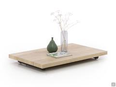 Eureka low coffee table with compact top and structure