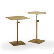 Step golden metal side table by Cattelan is adjustable in height