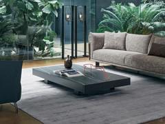 Distinctive metal edge for the rectangular shaped coffee table Jazz by Bonaldo