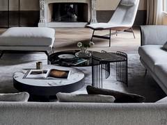 Wide range of ceramic stone finishes for the top of Bonaldo's Jazz coffee table