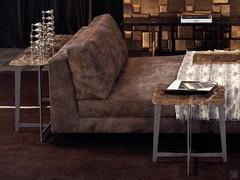 League combination of square table beside the sofa and rectangular table behind the sofa