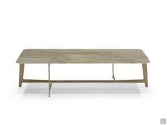 League low table  with rectangular marble top in Royal Deer