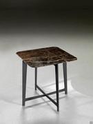 League side table with square top and rounded corners