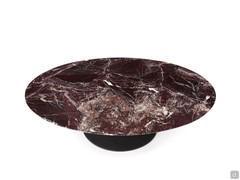 Oval table top in Levanto Red marble