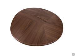 View of the top in Canaletto walnut with segmented insert