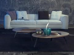 Private coffee table with the Preston sofa from the same collection