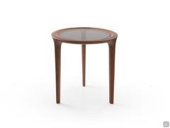 Beckett round coffee table diameter 48 cm in Canaletto Walnut finish