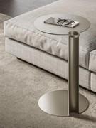 Lollo titanium painted metal side table