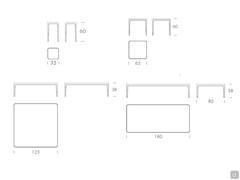 Fidelio coffee table - Layout and Measurements