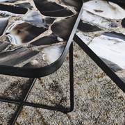 Detail of the ceramic finish on the Benny coffee table by Cattelan