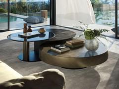 Ceramic swivel coffee table Arena Keramik by Cattelan, matching the Arena side table