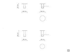 Element coffee table by Bonaldo - models and measurements