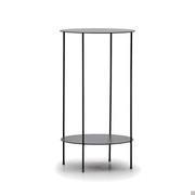 Banks round metal end table available in two models