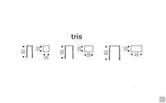 Scheme of measures Spillo by Cattelan nest of tables