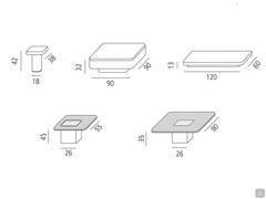 Token wooden square coffee table - Schematics and measurements