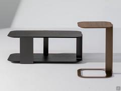 Wooden coffee table with linear design Paddle modern and elegant