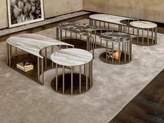 Sinergy matching set of porcelain stoneware coffee tables