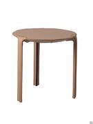 Elgon hide-leather covered end table, round top