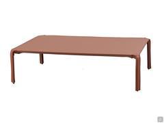 Elgon coffee table upholstered in hide-leather with rectangular top cm 120 x 80 h.32