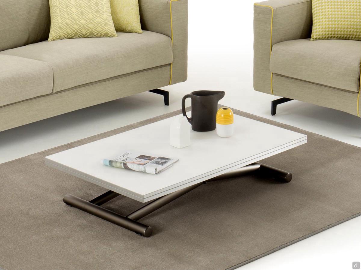 Bento white glass convertible coffee table (frosted glass no longer available)