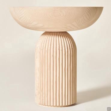 Nogami solid wood sculptural coffee table reminiscent of Doric architecture.