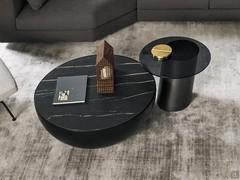 Planet round coffee table by Bonaldo combined with Pisa side table