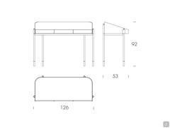 Layout Measurements of the Ledor modern design desk