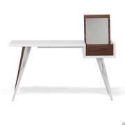 Batik modern desk with storage compartment in Canaletto walnut