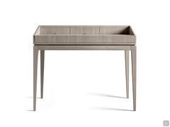 Aneko solid walnut secretary desk in neutral grey walnut