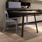 The three elements composing Plan peninsula desk with legs can each be chosen with a different finish / colour