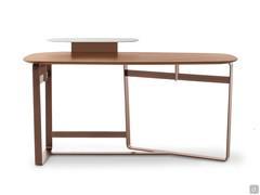 Gauss writing desk by Bonaldo with modern, asymmetrical structure in metal